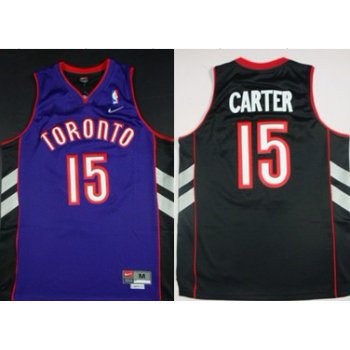 Toronto Raptors #15 Vince Carter Hardwood Classic Black With Purple Swingman Jersey