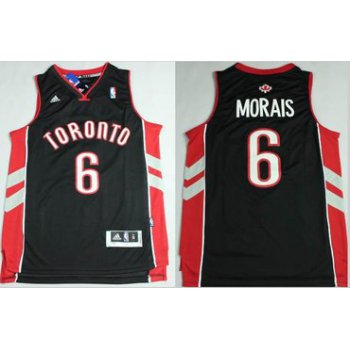 Toronto Raptors #6 Carlos Morais Revolution 30 Swingman Black Jersey