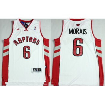 Toronto Raptors #6 Carlos Morais Revolution 30 Swingman White Jersey