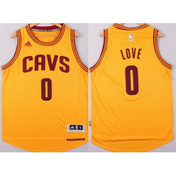 Cleveland Cavaliers #0 Kevin Love Revolution 30 Swingman 2014 New Yellow Jersey