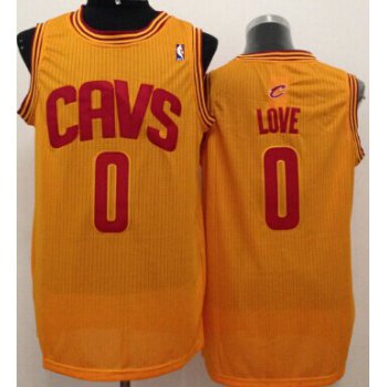 Cleveland Cavaliers #0 Kevin Love Yellow Swingman Jersey