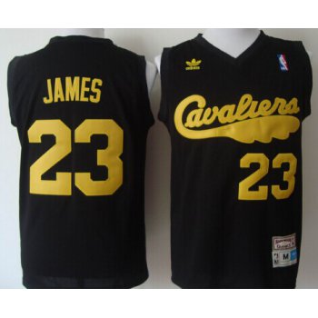 Cleveland Cavaliers #23 LeBron James 2009 Black Swingman Throwback Jersey