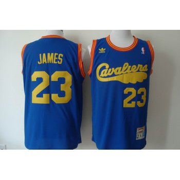 Cleveland Cavaliers #23 LeBron James 2009 Blue Swingman Throwback Jersey