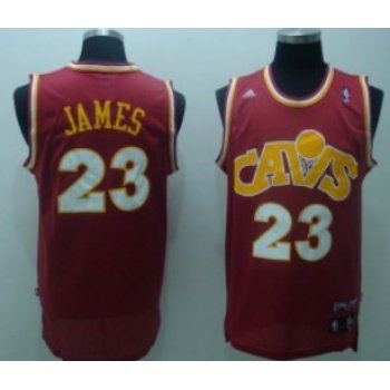 Cleveland Cavaliers #23 LeBron James CavFanatic Red Swingman Throwback Jersey