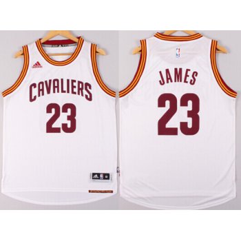 Cleveland Cavaliers #23 LeBron James Revolution 30 Swingman 2014 New White Jersey