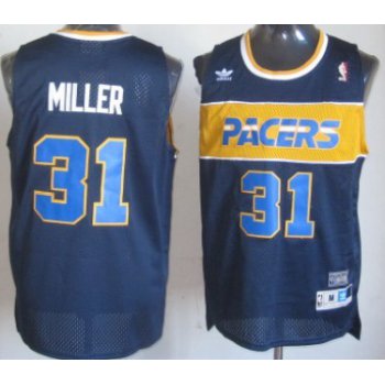 Indiana Pacers #31 Reggie Miller Hardwood Classic Navy Blue Swingman Throwback Jersey