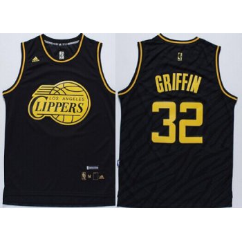 Los Angeles Clippers #32 Blake Griffin Revolution 30 Swingman 2014 Black With Gold Jersey