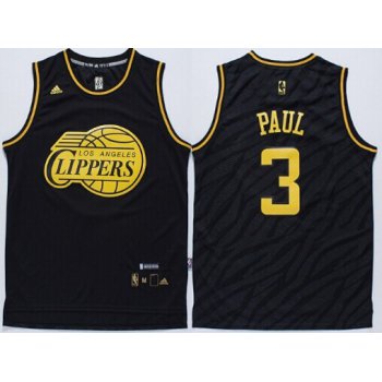 Los Angeles Clippers #3 Chris Paul Revolution 30 Swingman 2014 Black With Gold Jersey