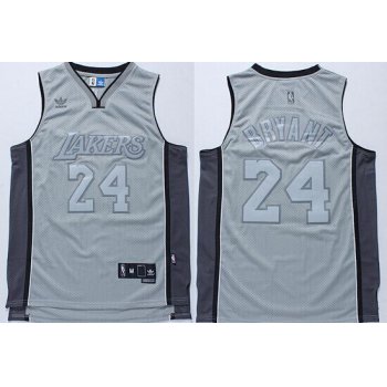 Los Angeles Lakers #24 Kobe Bryant Gray Swingman Throwback Jersey