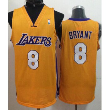 Los Angeles Lakers #8 Kobe Bryant Yellow Swingman Jersey