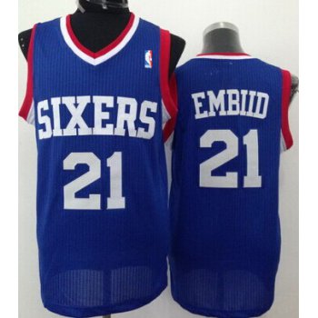 Philadelphia 76ers #21 Joel Embiid Blue Swingman Jersey