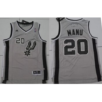 San Antonio Spurs #20 Manu Nickname Gray Swingman Jersey