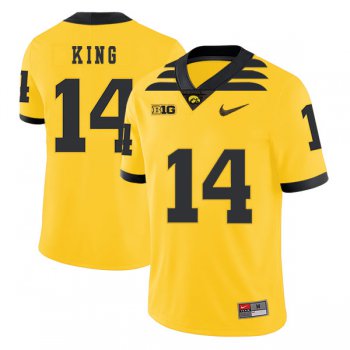 Iowa Hawkeyes 14 Desmond King Yellow College Football Jersey