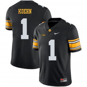 Iowa Hawkeyes 1 Marshall Koehn Black College Football Jersey