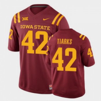 Men Iowa State Cyclones #42 Jack Tiarks College Football Cardinal Replica Jersey