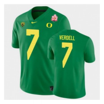 Men Oregon Ducks Cj Verdell 2021 Fiesta Bowl Green Game Jersey 0A