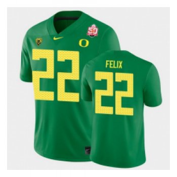 Men Oregon Ducks Darrian Felix 2021 Fiesta Bowl Green Game Jersey 0A