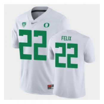 Men Oregon Ducks Darrian Felix Game White College Football Jersey