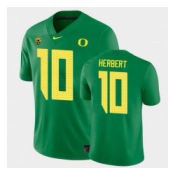 Men Oregon Ducks Justin Herbert College Football Green Game Jersey