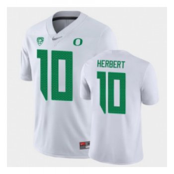 Men Oregon Ducks Justin Herbert Game White College Football Jersey