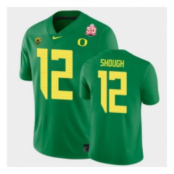 Men Oregon Ducks Tyler Shough 2021 Fiesta Bowl Green Game Jersey 0A