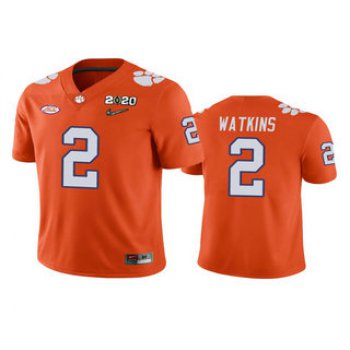 Men's Clemson Tigers #2 Sammy Watkins Orange 2020 National Championship Game Jersey