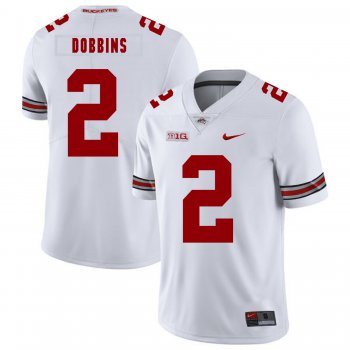 Ohio State Buckeyes 2 J.K. Dobbins White Nike College Football Jersey