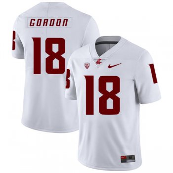 Washington State Cougars 18 Anthony Gordon White College Football Jersey