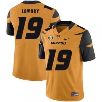 Missouri Tigers 19 Jack Lowary Gold Nike College Football Jersey