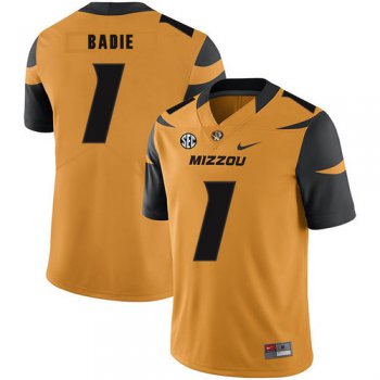 Missouri Tigers 1 Tyler Badie Gold Nike College Football Jersey