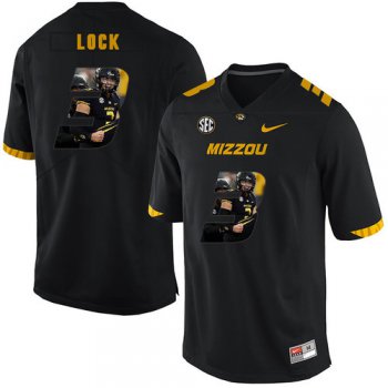 Missouri Tigers 3 Drew Lock Black Nike Fashion College Football Jersey