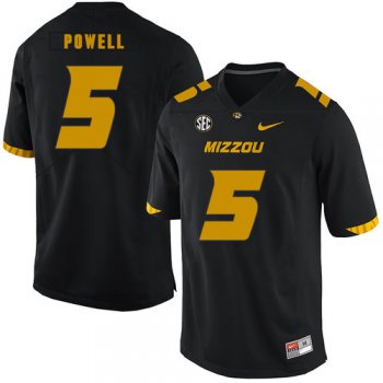 Missouri Tigers 5 Taylor Powell Black Nike College Football Jersey