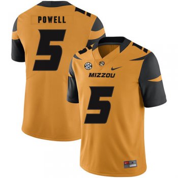 Missouri Tigers 5 Taylor Powell Gold Nike College Football Jersey