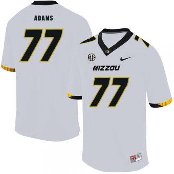 Missouri Tigers 77 Paul Adams White Nike College Football Jersey