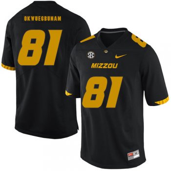 Missouri Tigers 81 Albert Okwuegbunam Black Nike College Football Jersey