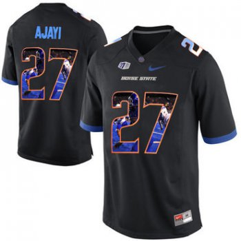 Boise State Broncos 27 Jay Ajayi Black With Portrait Print College Football Jersey