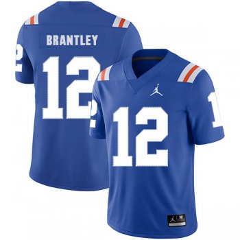 Florida Gators 12 John Brantley Blue Throwback College Football Jersey