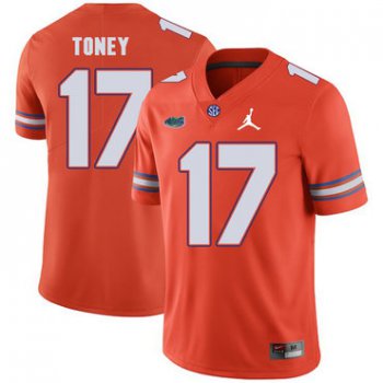 Florida Gators 17 Kadarius Toney Orange College Football Jersey