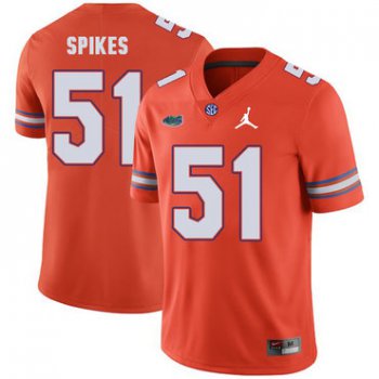 Florida Gators 51 Brandon Spikes Orange College Football Jersey