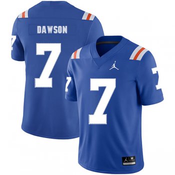 Florida Gators 7 Duke Dawson Blue Throwback College Football Jersey