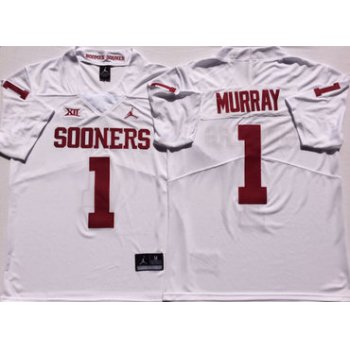 Oklahoma Sooners 1 Kyler Murray White College Football Jersey