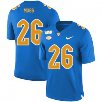 Pittsburgh Panthers 26 Chawntez Moss Blue 150th Anniversary Patch Nike College Football Jersey