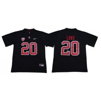 Stanford Cardinal 20 Bryce Love Blackout College Football Jersey