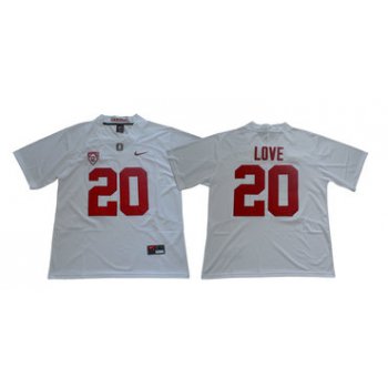 Stanford Cardinal 20 Bryce Love White Nike College Football Jersey