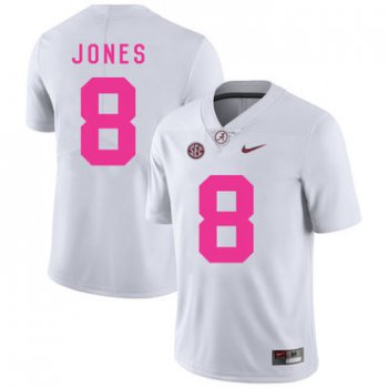 Alabama Crimson Tide 8 Julio Jones White 2017 Breast Cancer Awareness College Football Jersey