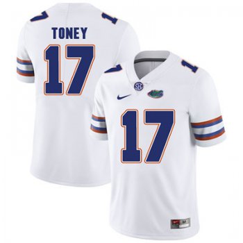 Florida Gators White #17 Kadarius Toney Football Player Performance Jersey