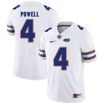 Florida Gators White #4 Brandon Powell Football Player Performance Jersey