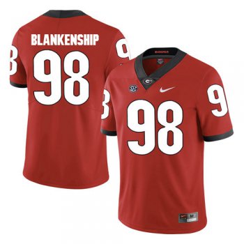 Georgia Bulldogs #98 Rodrigo Blankenship Red College Football Jersey