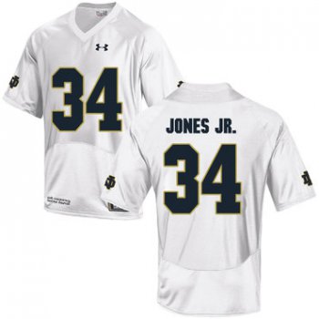 Notre Dame Fighting Irish 34 Tony Jones Jr. White College Football Jersey