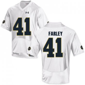 Notre Dame Fighting Irish 41 Matthias Farley White College Football Jersey